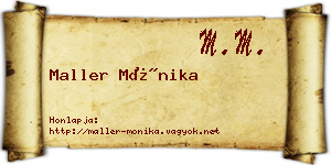 Maller Mónika névjegykártya