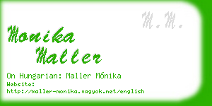 monika maller business card